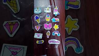 Unicorn 🦄 stickers home made [upl. by Rudolf]