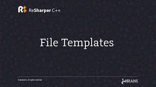 File Templates in ReSharper C [upl. by Leirda733]