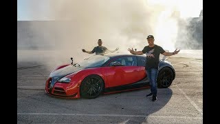 Crazy Bugatti RWD Conversion with Massive Donuts [upl. by Ellecrad]