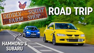 We road tripped to Clarksons Farm in our tuned Subaru and Evo [upl. by Eivad]