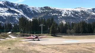 L’avion FBOPK va décoller de l’altiport de Méribel ce 14 Avril 2024 à 16h08 👏👍😊 [upl. by Mcmahon]