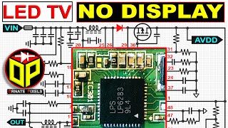 LEDLCD TV Repair No picture No Display amp Black Screen Problem LP6283 IC Schematic Circuit Diagram [upl. by Lemire407]