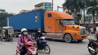 TRUCK IN VIETNAM  Container Truck Crane Truck Dump Truck Van Truck Pickup Truck  Vehicle Sound [upl. by Raama]