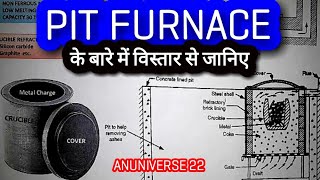 PIT FURNACE हिन्दी  CRUCIBLE FURNACE [upl. by Akayas612]