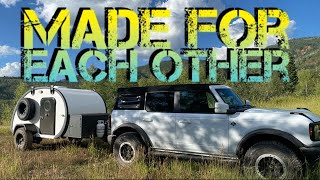 Perfect Camping Setup Ford Bronco and Bean Teardrop Trailer [upl. by Oigaib]