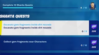 Fortnite Collect Gem Fragments Inside Dirt Mounds All Locations [upl. by Frederiksen]