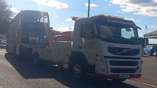 Buses and Motorbikes in Skegness and Chapel St Leonards ft Cosby Recoveries Volvo FM 28924 [upl. by Etnwahs]