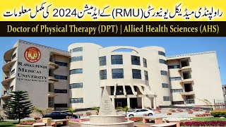 Rawalpindi Medical University RMU Admissions 202324  DPT amp BS Allied Health Sciences Programs [upl. by Schlenger]