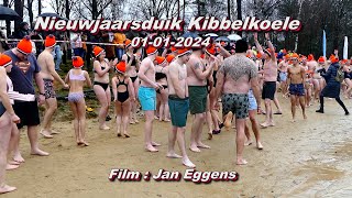 Nieuwjaarsduik Kibbelkoele bij Nrd Sleen 01 01 2024 [upl. by Kriss]