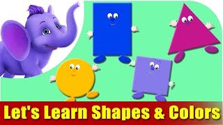 Lets Learn Shapes amp Colors  Preschool Learning [upl. by Bernardo54]