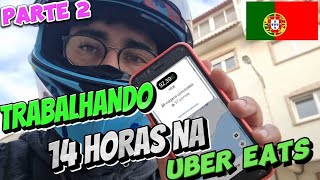 QUANTO GANHA TRABALHAR 14 HORAS NA ubereats EM PORTUGALRESULTADO motoboy delivery entregas [upl. by Filomena]