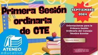 Orientaciones de la Primera Sesión de CTE 270924Diagnóstico socioeducativo y Programa de Mejora [upl. by Kristine]