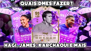 QUAIS DMES FAZER NO FC 24 ULTIMATE TEAM REVIEW JAMES HAGI KARCHAOUI E MAIS [upl. by Yllib]