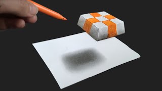 3d drawing easy on paper [upl. by Llevaj]