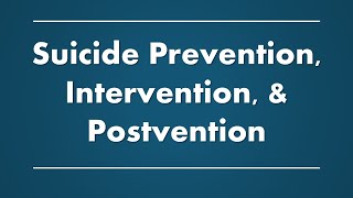 Suicide Prevention amp Awareness [upl. by Oluas]