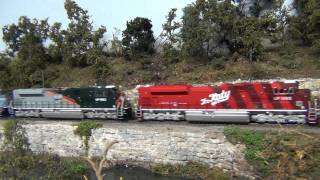 MTH SD70ACe Union Pacific Heritage Fleet Spine Train Full Run HD [upl. by Ellehsram]