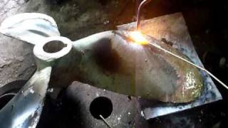 Sri Lankaශ්‍රී ලංකාCeylonBrazing Welding of a Ship PropellerTip Cavitation [upl. by Rodenhouse]