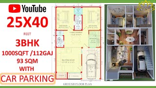 15x30 House design with car parking  50 Gaj  450 sqft  4 BHK plan 15 by 30 ka Naksha DV Studio [upl. by Eignav]