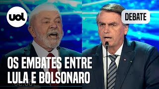 Debate os embates entre Bolsonaro e Lula durante o debate presidencial [upl. by Toland]