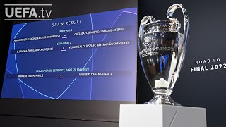 202122 UEFA Champions League quarterfinal and semifinal draw [upl. by Lednam]