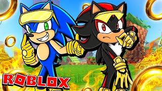 Gold Sonic VS Gold Shadow  Sonic Speed Simulator ROBLOX 🔵💨 [upl. by Garrot]