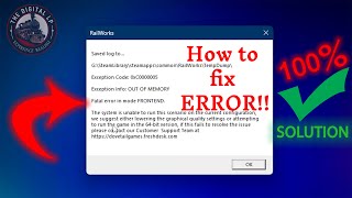 How To Fix Out Of Memory Error  Fatal Error In FRONTEND  Railworks  TS 2024 railworks railway [upl. by Courtenay730]