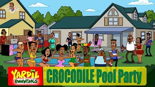 Yardie Runnings 69  Crocodile Pool Party  Jamaican Animated Comedy [upl. by Aihsoj]