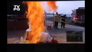 Grease Fire and Water Demonstration  Fire Protection Training [upl. by Kinsler]