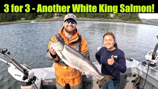 3 for 3  Another White King Salmon Alaskan King Salmon Fishing  Juneau Alaska JUNE 2024 [upl. by Cirded]