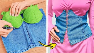 Easy Sewing Hacks to Save Your Old Clothes amp Money ✂️👖 [upl. by Riddle]