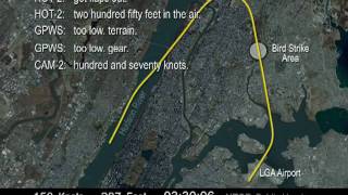 NTSB Animation US Airways Flight 1549  The Hudson River Emergency Landing [upl. by Kwabena]