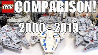 LEGO Star Wars Millennium Falcon Comparison  7190 4504 7965 75105 75212 75257 [upl. by Nimoynib]