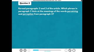 Determining Word Meaning Using Context Clues level G [upl. by Aelanna]