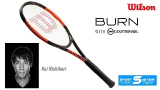 Raquette tennis Wilson Burn 95 Countervail 2017 SPORTSYSTEM [upl. by Annirac]