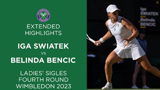 Iga Swiatek vs Belinda Bencic  Fourth Round Extended Highlights  Wimbledon 2023 [upl. by Anelram]