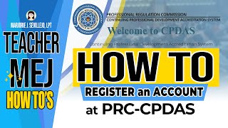 How To Register an Account in CPDAS  Check your CPD Units Accredited by PRC  PIC Renewal [upl. by Nosoj585]