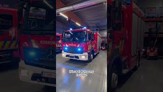 Nieuwe autopomp Kruibeke met showtje brandweer like firefighter 112 2024 waasland [upl. by Yldarb891]