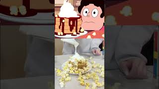 Making Popcorn Waffles from Steven Universe 😋 shorts cartoonfood animefood [upl. by Elleira962]