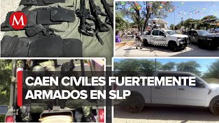 Detienen a cuatro personas en posesión de armamento en Tamuín SLP [upl. by Nivak]