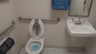 Bathroom Tour American Standard Toilet at Lewis Gale Hospital Emergency Room [upl. by Aedrahs530]