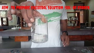 chemistry Experiment class 12 । lyophilic sol colloidal solution of starch [upl. by Yrannav]