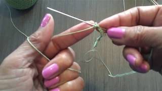 Beginners needle tatting tutorial [upl. by Saraiya374]