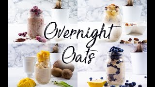 Overnight Oats selber machen meine 4 Lieblingsrezepte [upl. by Hermia]