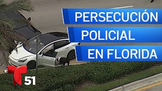 Se desata persecución policial en Florida [upl. by Cicely]