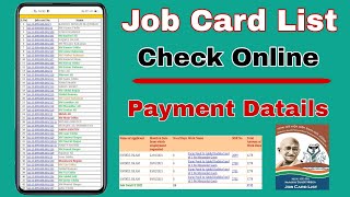 NREGA Job Card List 202223 Check Online  Job card payment datails check [upl. by Boylan]