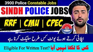 3900 Jobs 2nd phase Of Sindh Police JOBS 2024  RRF  CPEC  CMU  sarkar official updates [upl. by Audley746]