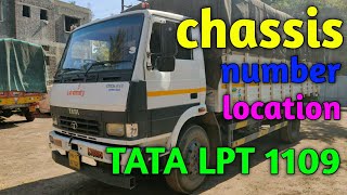 Tata lpt 1109 chassis number location  Tata lpt 1109 HEX2 chassis number location [upl. by Neelcaj702]