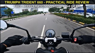 Triumph Trident 660 Practical RIDE REVIEW Comfortable sport bike for city [upl. by Airda]