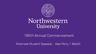 Northwestern Commencement 2024  Alex Perry Student Speaker [upl. by Nevile147]