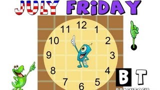 MONTHS of the year  DAYS of the week  TIME on a clock  COLORS SONG for kids [upl. by Turnheim]